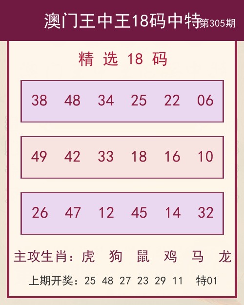 王中王18码中特